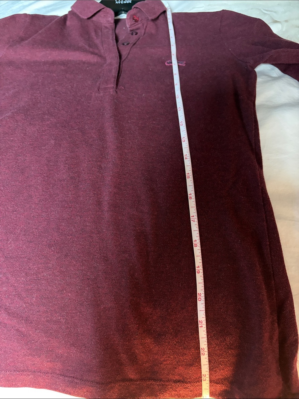 Lacoste Womerns Burgundy Polo with Embroidered Crocodile - Picture 6 of 6